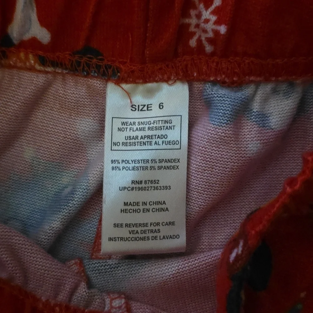 Disney Red and Green Kids One Piece Pajamas